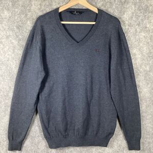 Kingsland Equestrian Charcoal Gray Long Sleeve Pullover Sweater Logo Size Medium